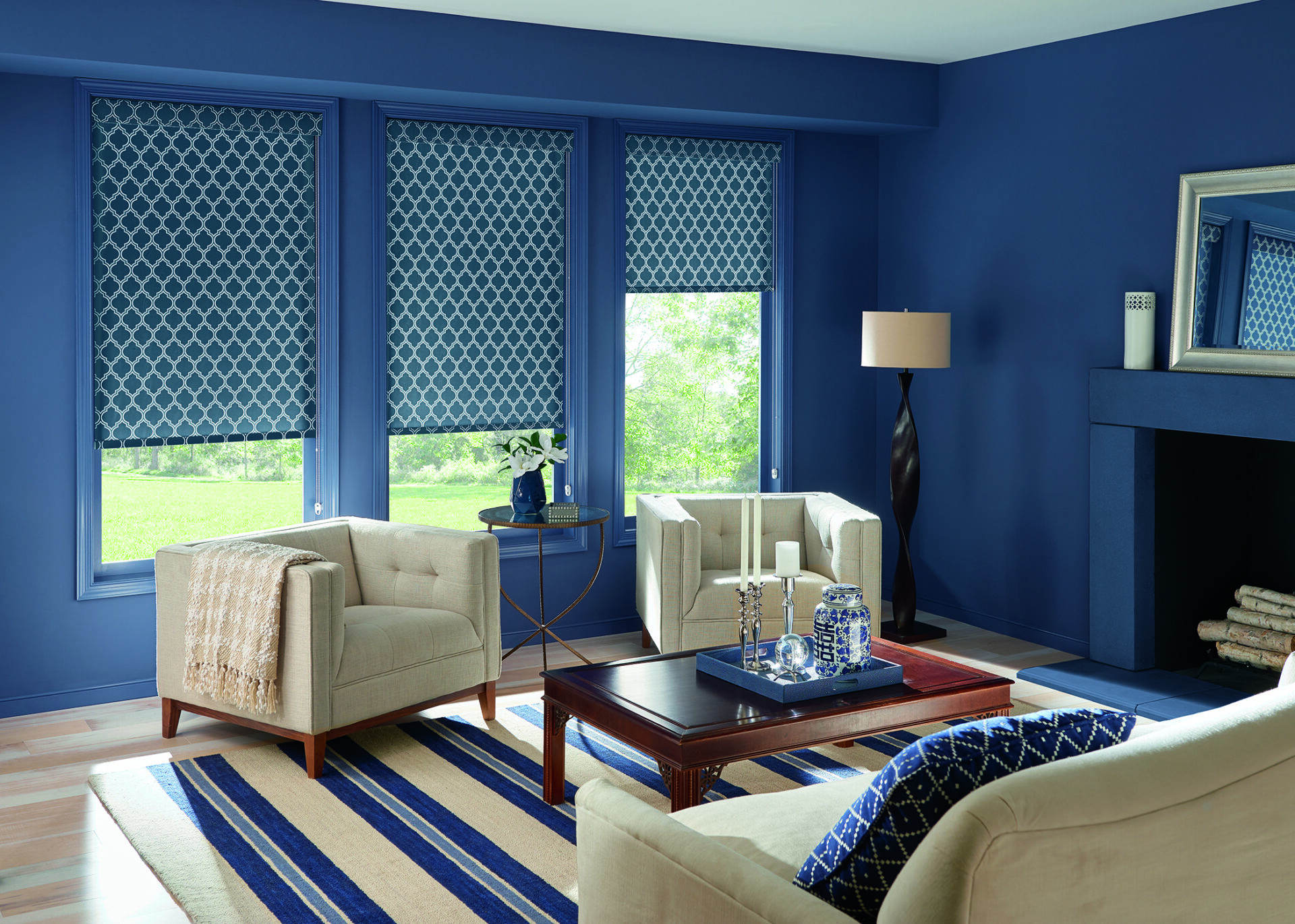 Roller Herald Tsunami Shades - wood blinds and faux wood blinds - exterior, motorized window treatments in Nashville | Dynamic Delivery Blinds