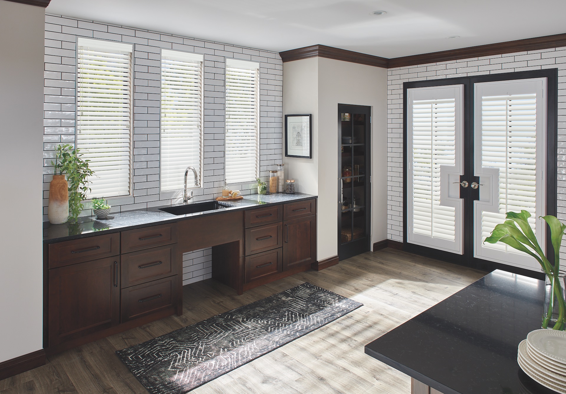 Custom Blinds - Graber wood blinds and faux wood blinds - exterior, motorized window treatments in Nashville | Dynamic Delivery Blinds